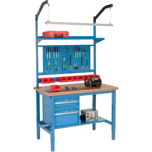 48inW X 30inD Production Workbench - Shop Top Safety Edge Complete