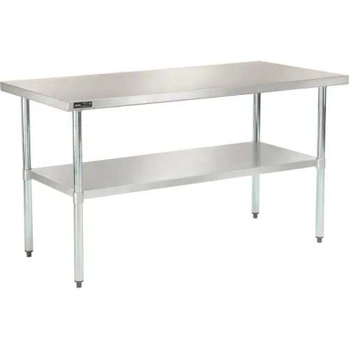 Global Industrial™ 430 Stainless Steel Table, 60 x 30", Undershelf