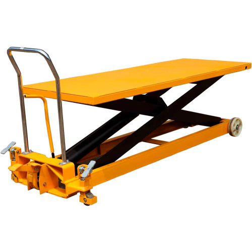 Wesco® Long Deck Mobile Scissor Lift 273230 with Oversized 80 x 30 Table Top 2200 Lb. Capacity