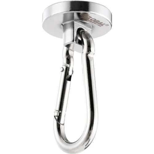 Global Industrial™ Neodymium Magnetic Carabiner Hook, 45 Lbs. Pull