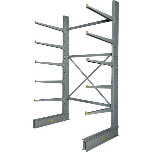 Global Industrial&#153; Cantilever Rack Single Sided Add-On Heavy Duty 72"W x 50"D x 10'H-With Lip