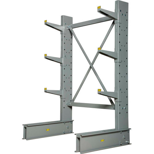 Cantilever Rack Single Sided Starter Unit Medium Duty (1000 Series), 48W x 33D x 6H, 8100 Lbs Cap, with Lip