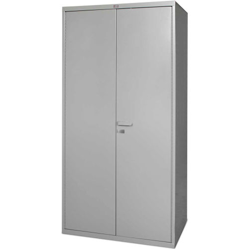 Global™ All-Welded 16 Gauge Heavy Duty Steel Storage Cabinet - 36"W x 24"D x 72"H - Gray