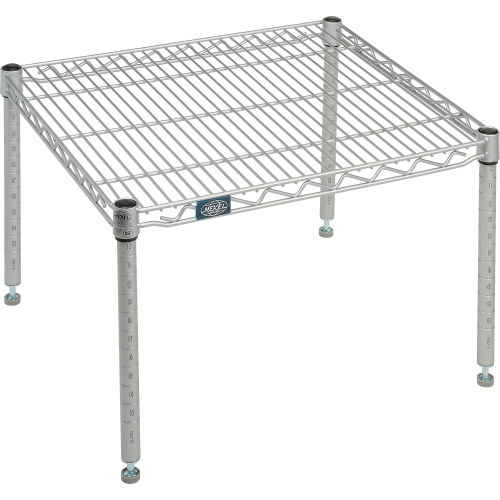 Nexelate&#174; Silver Epoxy Wire Dunnage Rack - 30&quot;W x 21&quot;D x 14&quot;H