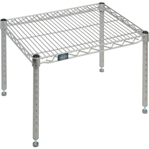 Nexelate&#174; Silver Epoxy Wire Dunnage Rack - 30&quot;W x 18&quot;D x 14&quot;H
