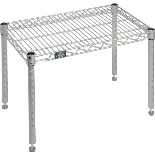 Nexelate&#174; Silver Epoxy Wire Dunnage Rack - 30&quot;W x 14&quot;D x 14&quot;H