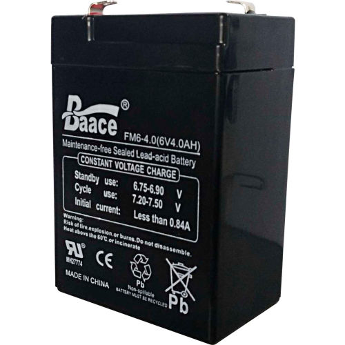 Global Industrial&#153; Replacement 6V 4Ah Lead-Acid Rechargeable Battery For 318503 & 224241