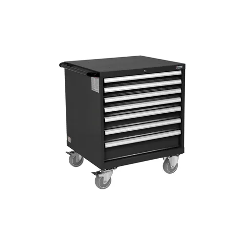Global Industrial™ Mobile Modular Drawer 7 Drawers, w/Lock, 30