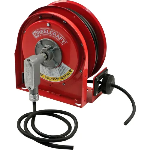 Reelcraft L 3030 123 X Compact Steel Power Cord Reel, 20A, 12/3