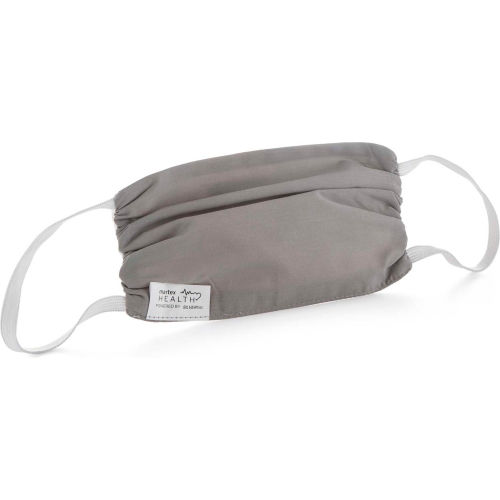 Reusable/Washable Fabric Face Mask, Gathered Edge, Gray, 10/Bag