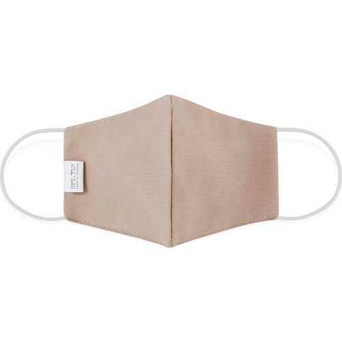 Cloth Face Mask, Reusable/Washable, 2-Layer Contour, Khaki, Small, 10/Bag