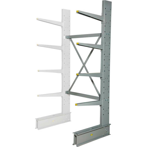 Global Industrial™ Cantilever Rack Single Sided Add-On Heavy Duty 48"W x 38"D x 8'H - No Lip