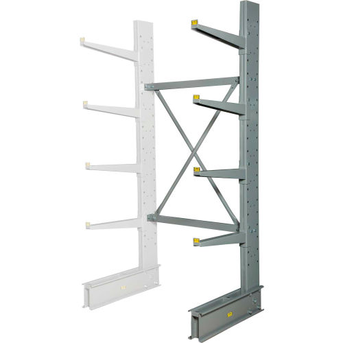 Global Industrial™ Cantilever Rack Single Sided Add-On Heavy Duty 48"W x 38"D x 8'H -With Lip