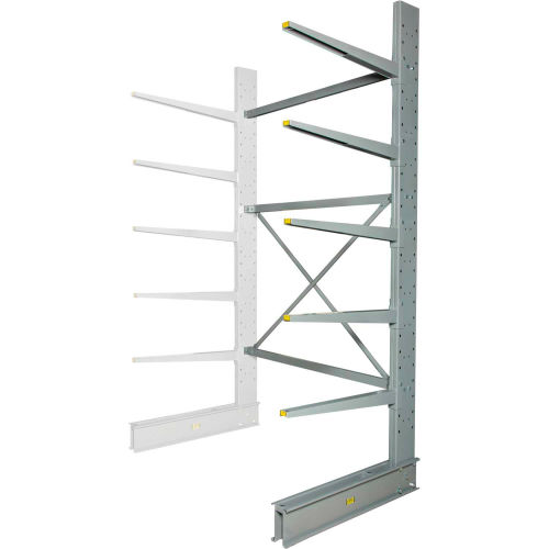 Global Industrial™ Cantilever Rack Single Sided Add-On Heavy Duty 72"W x 50"D x 10'H - No Lip