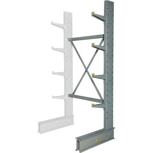 Global Industrial™ Cantilever Rack Single Sided Add-On Medium Duty 48"W x 33"D x 8'H-With Lip