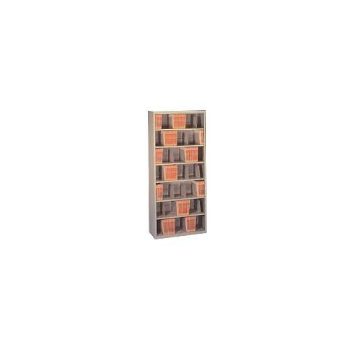 Tennsco FSF-78-SND Fixed Shelf File, Open Units, 34 1/2" Width, 13 1/2" Depth, 78" Height, 7 Openings, Sand