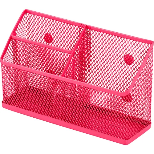 LockerMate Hard Plastic Pencil Box, Pink and Blue
