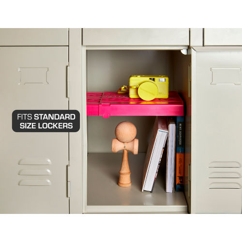Adjust-A-Shelf Locker Shelf Extends to Fit Your Locker Easy to Use Pink 