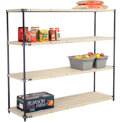 Vented Plastic Shelving 72x21x63 Nexelon Finish
