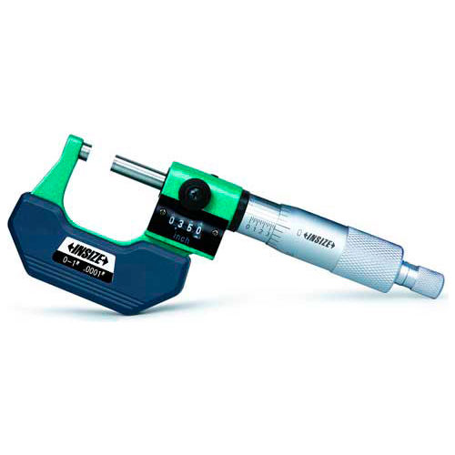 InSize Digital Outside Micrometer W/Counter, 3400-1, 0-1" Range