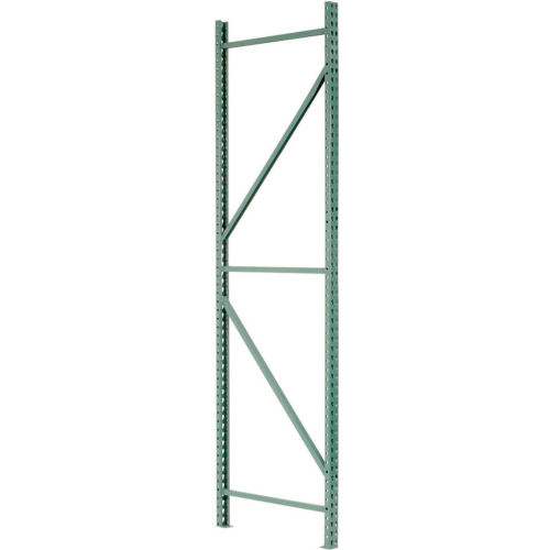 Interlake Mecalux Pallet Rack Tear Drop, Welded, Upright Frame 42"D x 240"H, Green