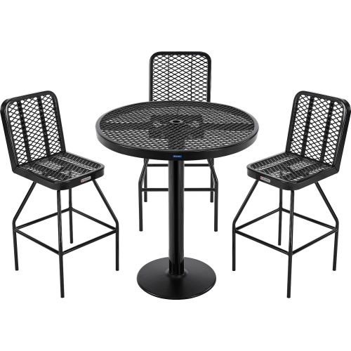 Global Industrial™ Bar Height Outdoor Dining Set, 36" Round x 42"H