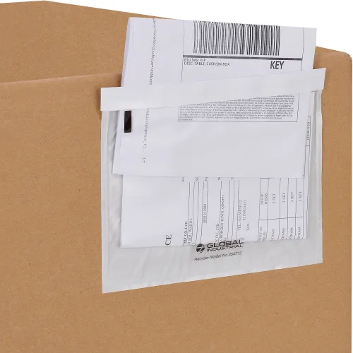 Global Industrial™ Packing List Envelopes, 7"L x 51/2"W, Clear, 1000/Pack