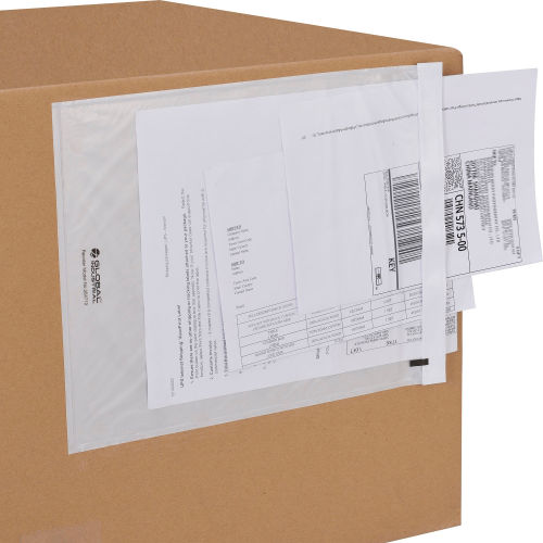 Global Industrial™ Packing List Envelopes, 9-1/2in x 12in, Clear, Pack of 500