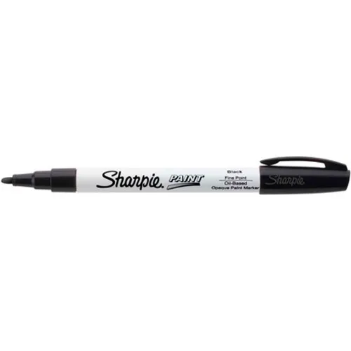 Sharpie® Paint Marker, Oil Based, Fine, Black Ink - Pkg Qty 12