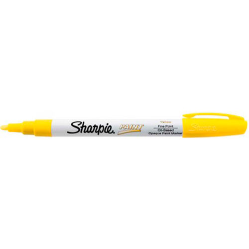 Sharpie® Paint Marker, Oil Based, Fine, Yellow Ink