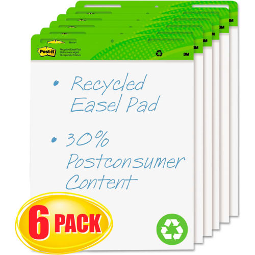 Postit® Easel Pads SelfStick Recycled Easel Pads 559RPVAD6, 25" x 30