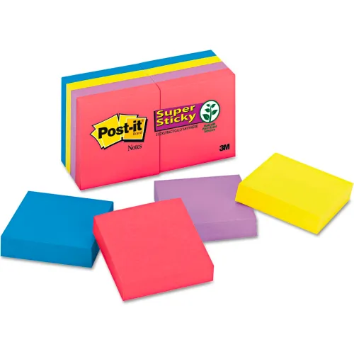 Post-it® Notes Super Sticky Pads in Jewel Pop Colors 6228SSAU, 2