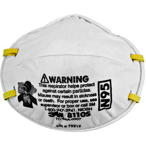 3M&#8482; 8110S N95 Disposable Particulate Respirators, Small, 20/Box