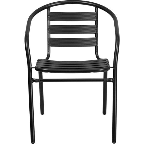 flash furniture metal restaurant stack chair with aluminum slats