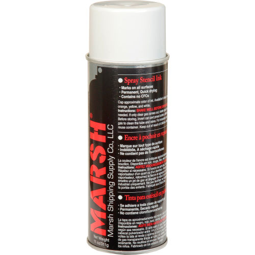 Marsh® 30400 Spray Stencil Ink - 11 oz. - White - Pkg Qty 12
