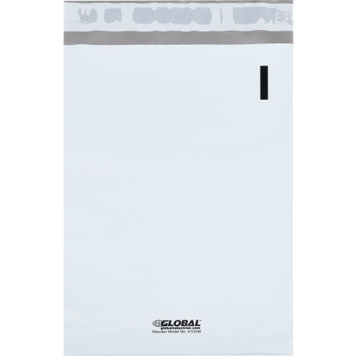 Global Industrial™ Self-Seal Poly Mailers #0, 6 x 9, White, 1000 Pack