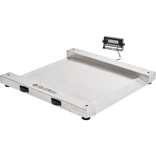 Global Industrial™ Stainless Steel Drum Digital Scale W/LCD Indicator 1,000lb x 0.2lb