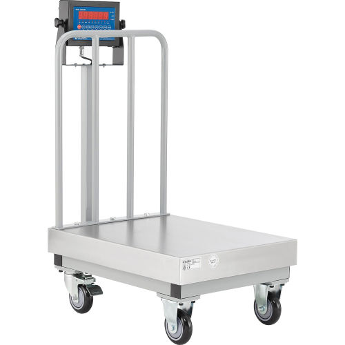 Global Industrial NTEP Bench Scale w/ LED Display & Backrail Wheels, 500 lb x 0.1 lb