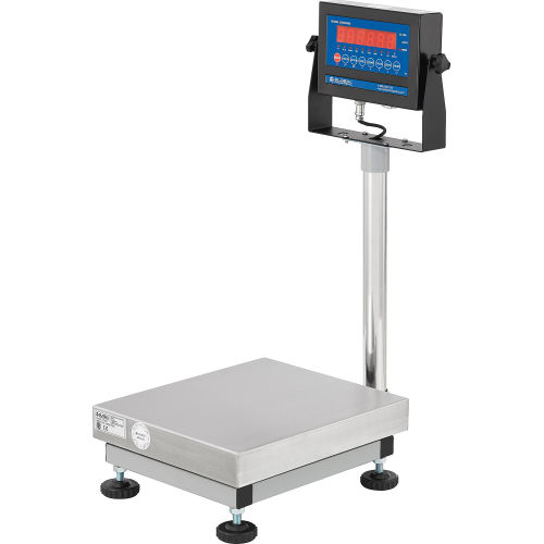 Global Industrial NTEP Bench Scale w/ LED Display & Backrail Wheels, 100 lb x 0.2 lb