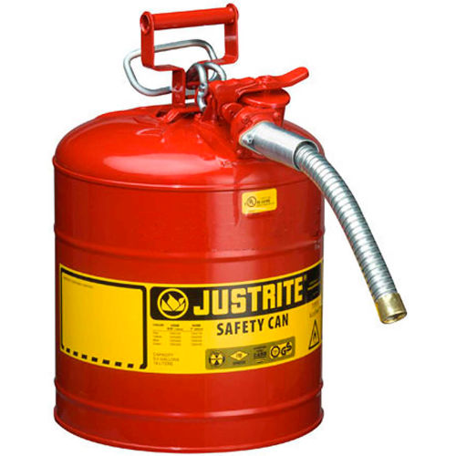 Safety Filling Can Type 2 with Flexible Nozzle - Five Gallon Galvanized Steel