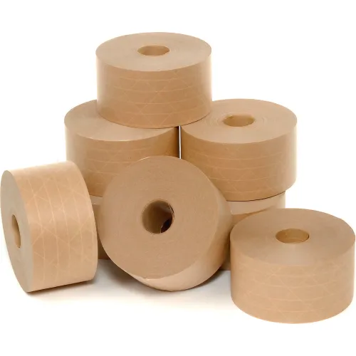 Kraft Paper Tape Reinforced Fiber Water Activated Sealing 70mm x 450' (1  Roll)