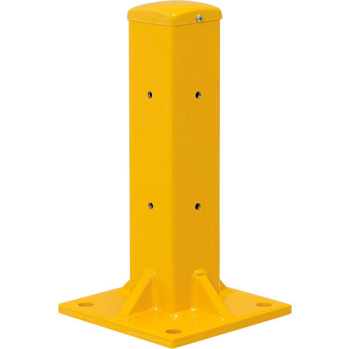 18 in. Protective Rail Barrier Post For Single Rail