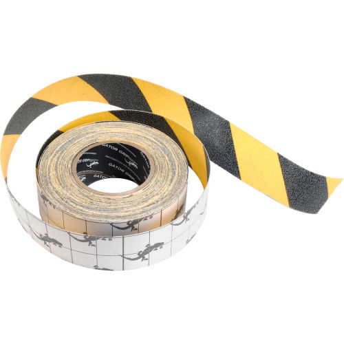 Anti-Slip Traction Yellow/Black Hazard Striped Tape Roll, 2in. x 60 Feet