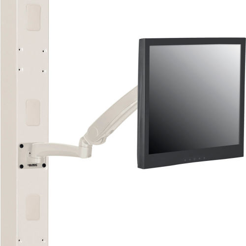 Gas Spring LED/LCD Flat Panel Monitor Arm with VESA Mounting Plate, Beige
