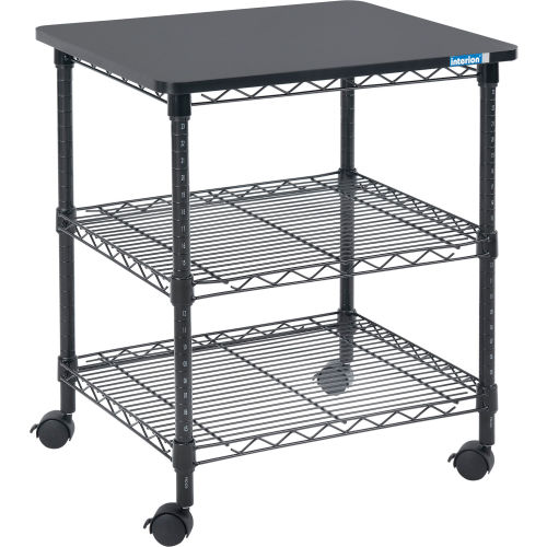 Interion® Deskside Wire Machine Stand, Black