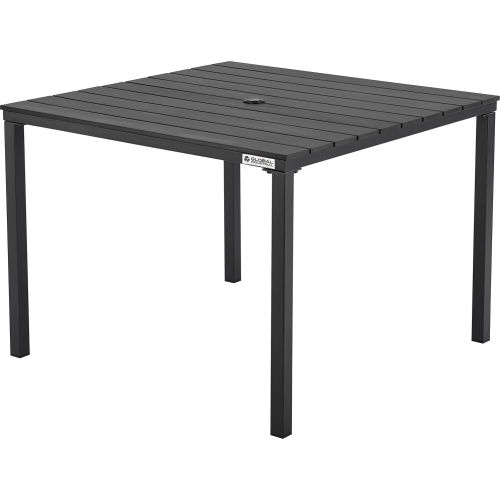 Interion® 40in Square Outdoor Dining Table, Black
