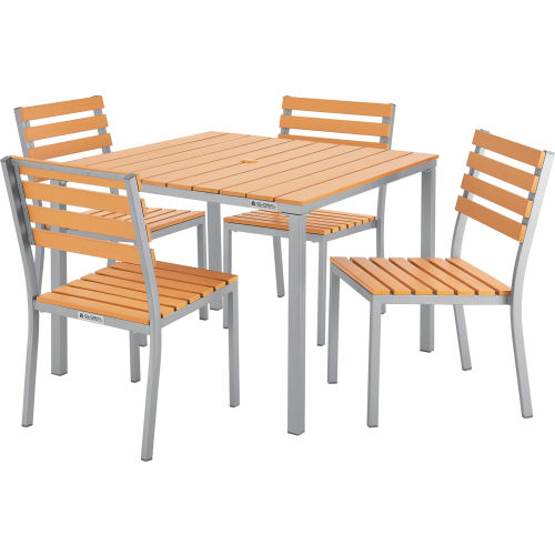 resin chairs and table