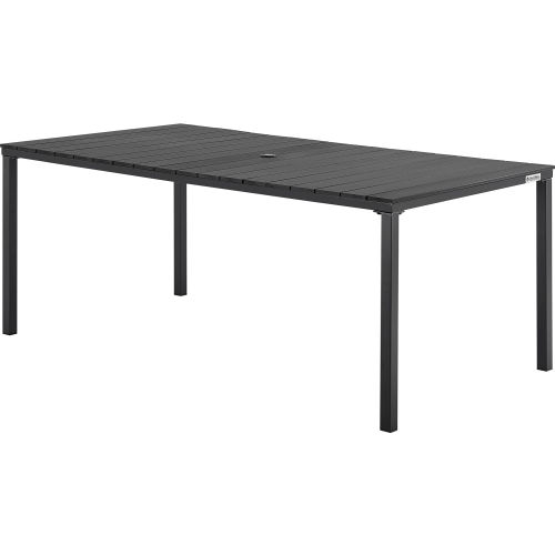 Interion® 70in Rectangular Outdoor Dining Table, Black