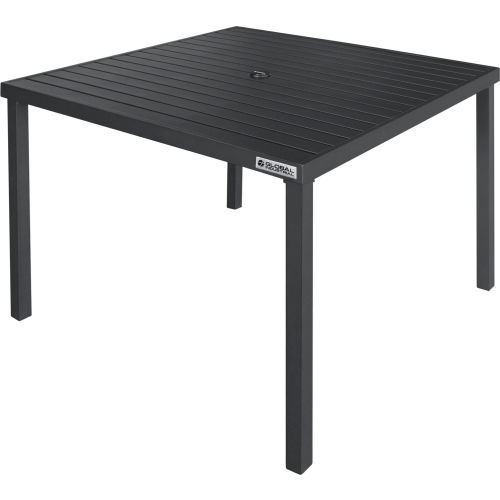 square aluminium table