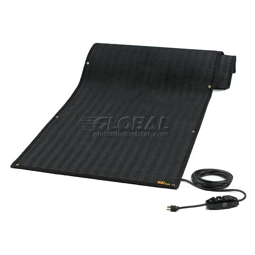HeatTrak® Outdoor Snow & Ice Melting Heated Walkway Mat 1/2 Thick 3' x 20'  240 Volt Black